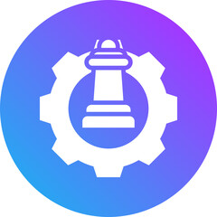 Obraz premium Strategy icon for management crisis, website, application, printing, document, poster design, etc