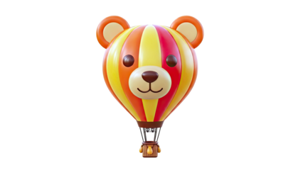 Cute Bear Face Hot Air Balloon