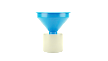 Blue Funnel on a Silver Cylinder