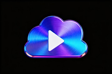 Cloud icon with play symbol