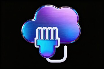 Cloud icon with plug symbol