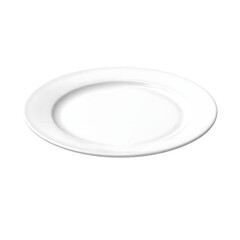 Empty White Ceramic Plate Isolated