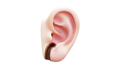 3D Render of Human Ear Anatomy