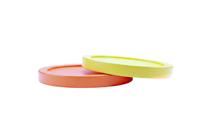 Orange and Yellow Oval Trays