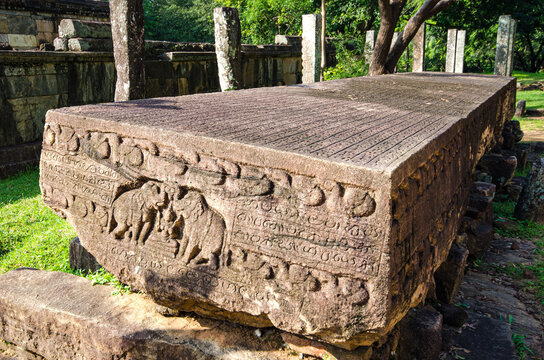 Stone Book (Gal Pota) Inscription at Polonnaruwa, is one of the most renowned and monumental inscriptions from the reign of King Nissanka Malla (1187&ndash;1196 CE)