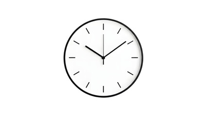 Analog wall clock on white background