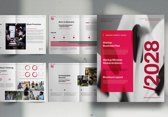 Cardinal Red Studio Promo Marketing Business Brochure Layout