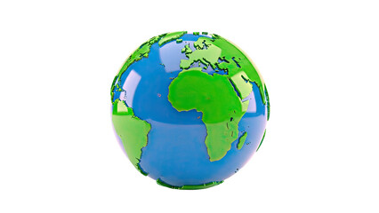 Obraz premium 3D Globe with Continents
