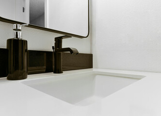 Modern residential bathroom interior