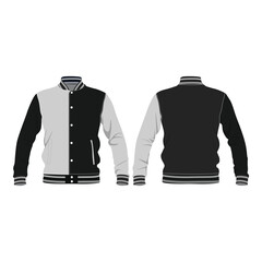 Vasrsity Jacker Mockup Vector Image And Illustration