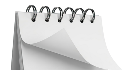 Blank Spiral Bound Notebook Page Turning