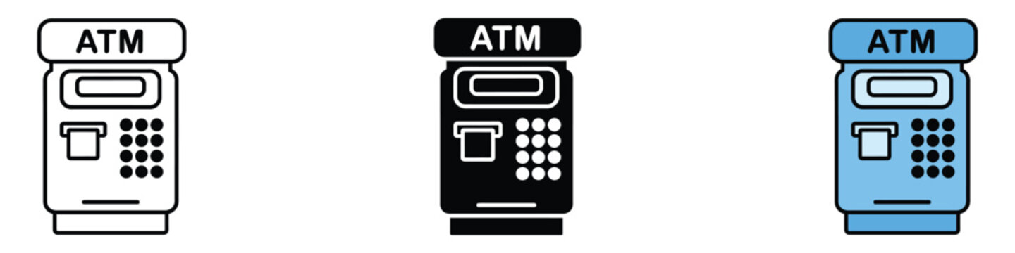 ATM icon vector. banking and cash withdrawal services symbol. vector illustration.