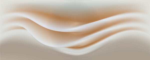 Obraz premium Liquid cream background. Beige and white. 3d rendering. vector illustrations