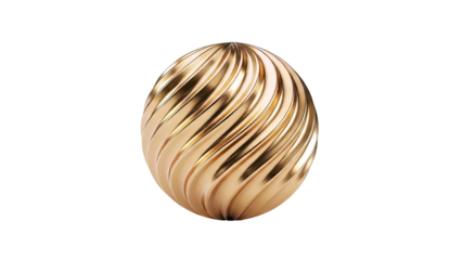Golden Egg with Swirl Texture