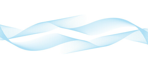 Abstract sky blue and white wave geometric Technology, data science frequency gradient lines on transparent background.	