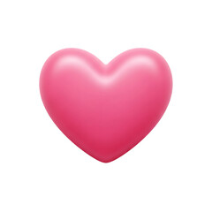 Obraz premium Shiny pink three dimensional heart shape icon isolated on transparent background for love concepts