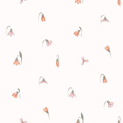 seamless floral pattern, textile pattern, fabric print in elegant style on light background, timeless floral, soft ditsy flower. surface design for home textile, wallpaper pattern, print ready design.