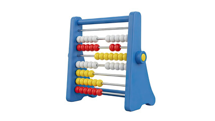 Colorful Children's Abacus with Red, Yellow, and White Beads