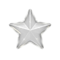 Obraz premium Shiny Silver Star with Sparkling Details