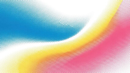 Obraz premium Abstract design with flowing, halftone-dotted color bands