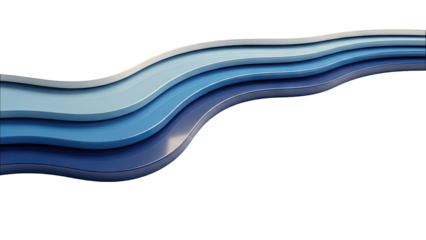 Abstract Wavy Blue Layers