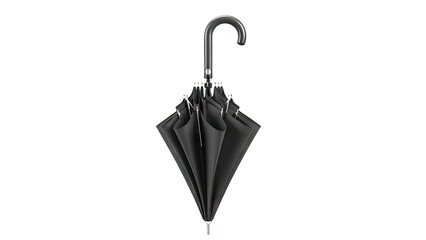 Black Umbrella with Curved Handle