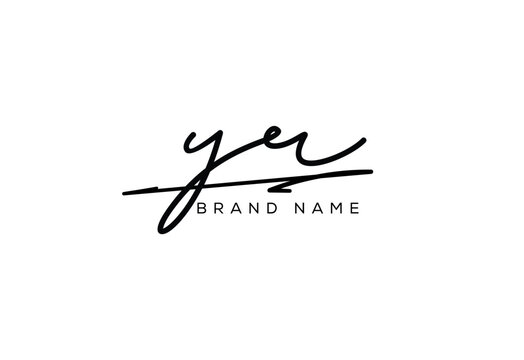 YR letter elegant cursive beauty handwriting logo. symbol design| typography logo| creative mark| corporate identity| signature logo.