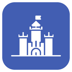 Castle icon vector image. Can be used for Fairytale. © SAMDesigning