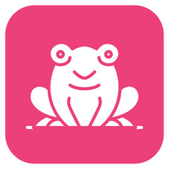Naklejka premium Frog icon vector image. Can be used for Fairytale.