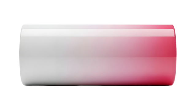 A white and pink cylinder isolated on transparent background - Powered by Adobe
