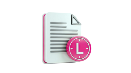 Document with Time Icon