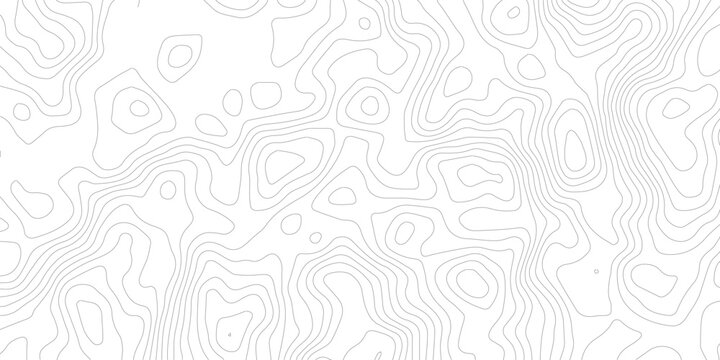 Topographic map background geographic line map with elevation assignments. Modern design with White background with topographic wavy pattern design. paper texture Imitation of a geographical map shade
