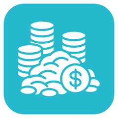 Coin Hoard icon vector image. Can be used for Archeology. © SAMDesigning