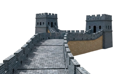 Great Wall of China Section with Towers