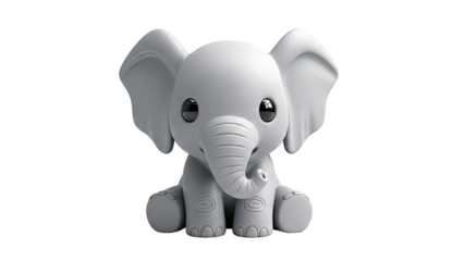 Cute cartoon baby elephant character