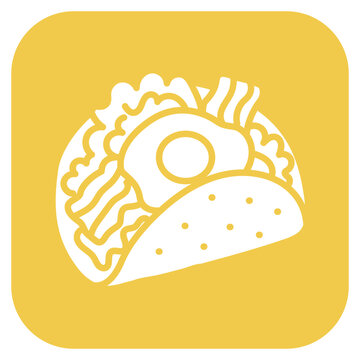 Breakfast Taco icon vector image. Can be used for Brunch.