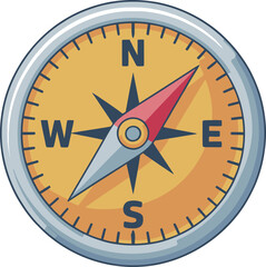 Compass Vector Icon Navigation Direction Finding Travel Exploration Adventure