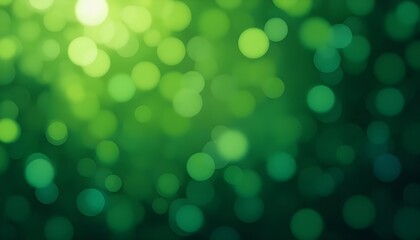 Vector Green Bokeh Nature Background with Soft Abstract Light and Organic Gradient Effects