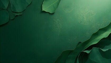 Luxury Green Background with Overlapping Layers and Elegant Gradient Design