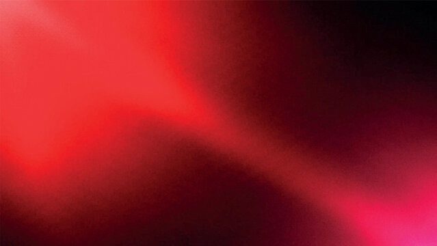 Grainy textured color red and pink light streaks on dark background