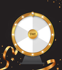 Golden Prize Wheel for Lucky Spin Games and Promotions
