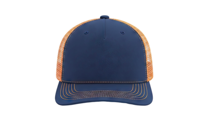 Dark Blue and Orange Trucker Hat