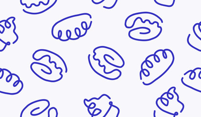 Cute bakery pattern background vector design