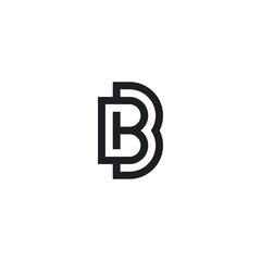 b initial monogram vector icon illustration
