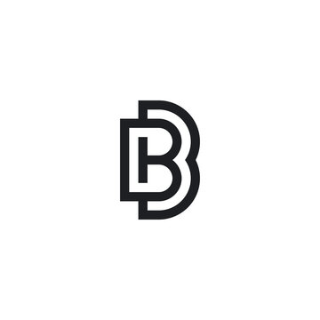 b initial monogram vector icon illustration