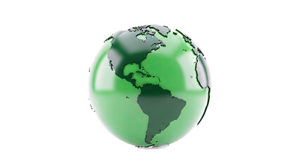 Obraz premium Green Glass Globe - Americas View