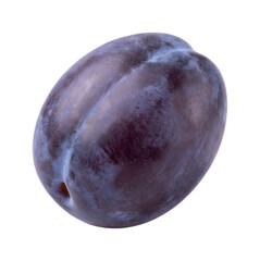 Fototapeta premium Fresh ripe plum fruit with natural texture isolated on transparent background