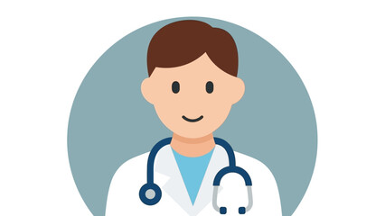 Fototapeta premium Doctor Icon with Stethoscope - Medical Professional Avatar