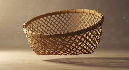 Obraz premium WovenBasketFloatingInAir