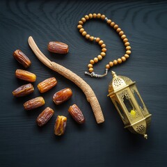 Serene Ramadan Night &ndash; Crescent Moon, Glowing Lanterns & Sacred Islamic Ambience